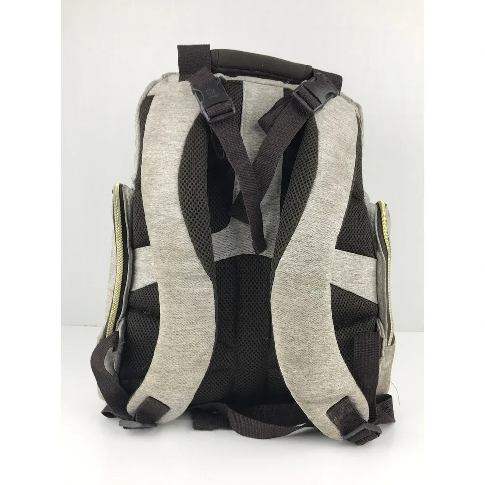 Ergobaby Babyboom Diaper Backpack‎ Gray Insulated Pockets Travel Bag